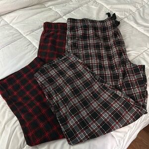 2 pairs Berkley Jensen Drawstring Flannel PJ Pants size XXL NWOT
